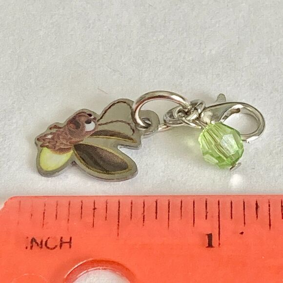 Vintage Disney Blaze Firefly Charm Clip On Zipper Pull Tinker Bell Peter Pan - Picture 8 of 8